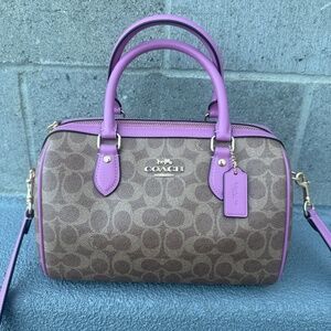 coach Rowan Satchel Bag In Signature Canvas cv961